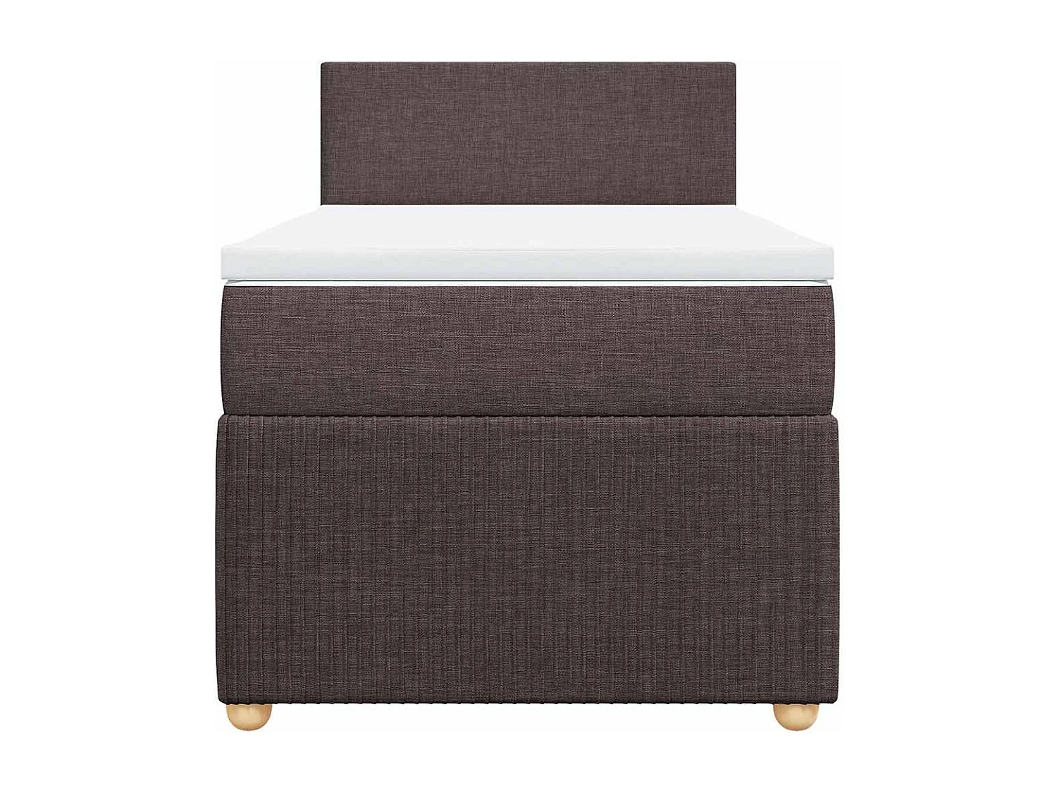 Giroletto a Molle con Materasso Marrone Scuro 90x190cm Tessuto