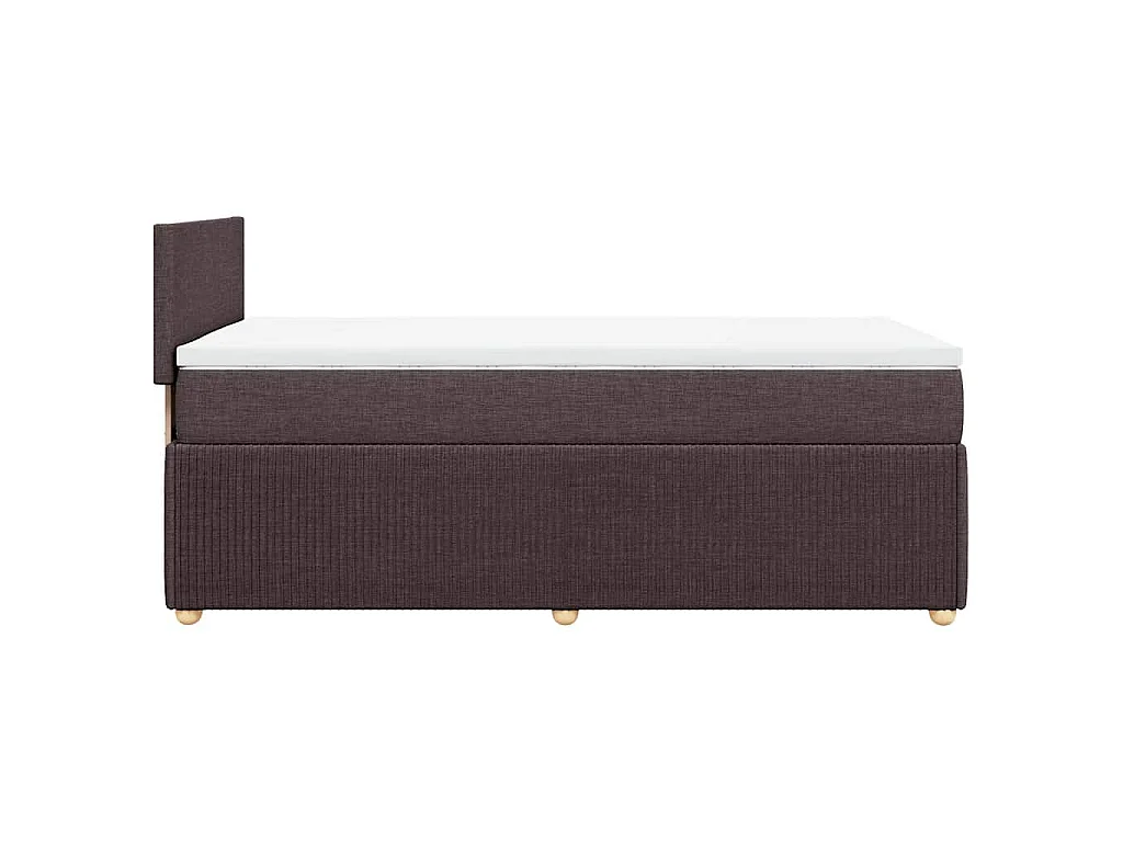 Cama com molas/colchão 90x190 cm tecido castanho-escuro