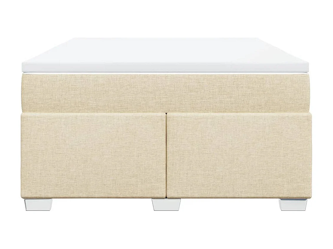 Boxspringbett mit Matratze Creme 140x200 cm Stoff