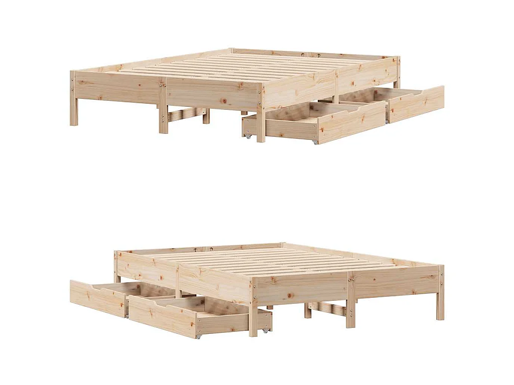Massivholzbett ohne Matratze 160x200 cm Kiefernholz