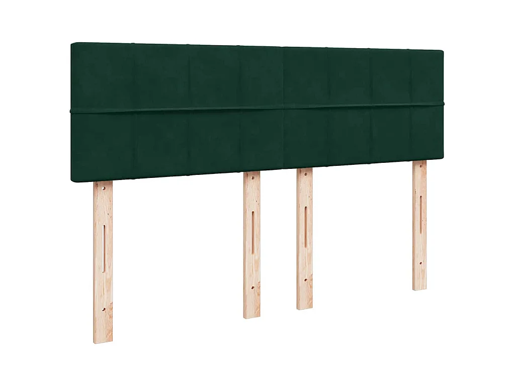 Sommier à lattes de lit et matelas Vert foncé 140x200cm Velours