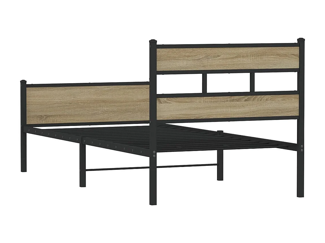 Estructura de cama sin colchón madera roble Sonoma 100x190 cm