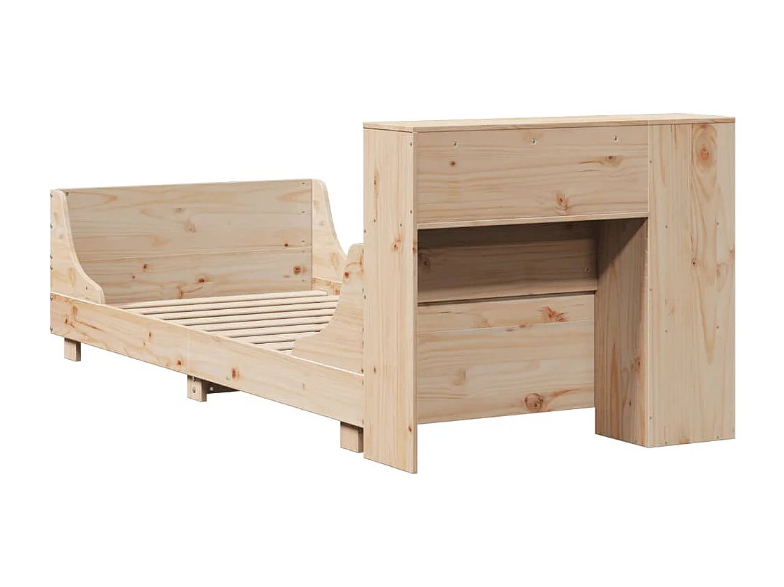 Giroletto senza Materasso 90x200 cm in Legno Massello di Pino