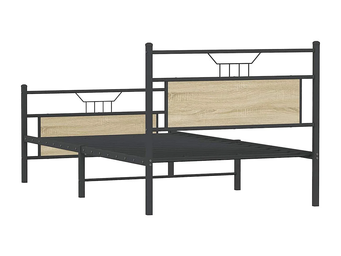 Bettgestell ohne Matratze Sonoma-Eiche 100x190 cm Holzwerkstoff