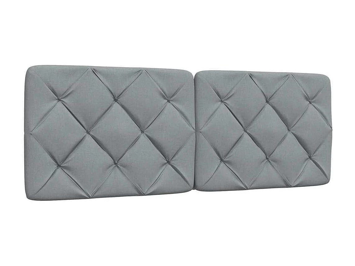 Cadre de lit avec LED sans matelas gris clair 140x200 cm tissu