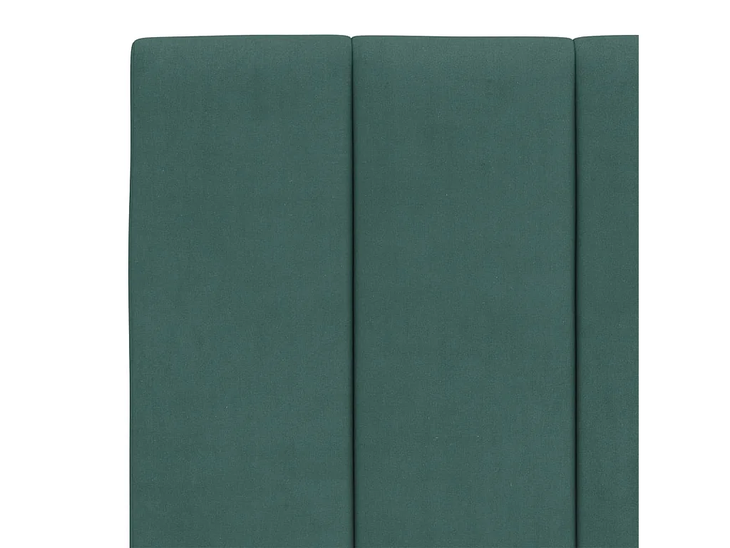 Lit avec matelas Hanko vert foncé 140x190 cm velours