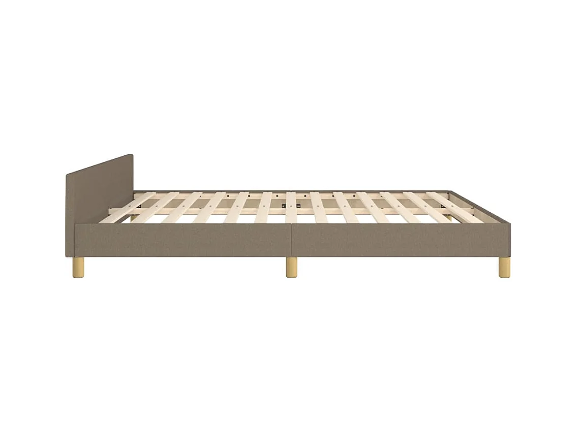 Cadre de lit sans matelas taupe 160x200 cm tissu
