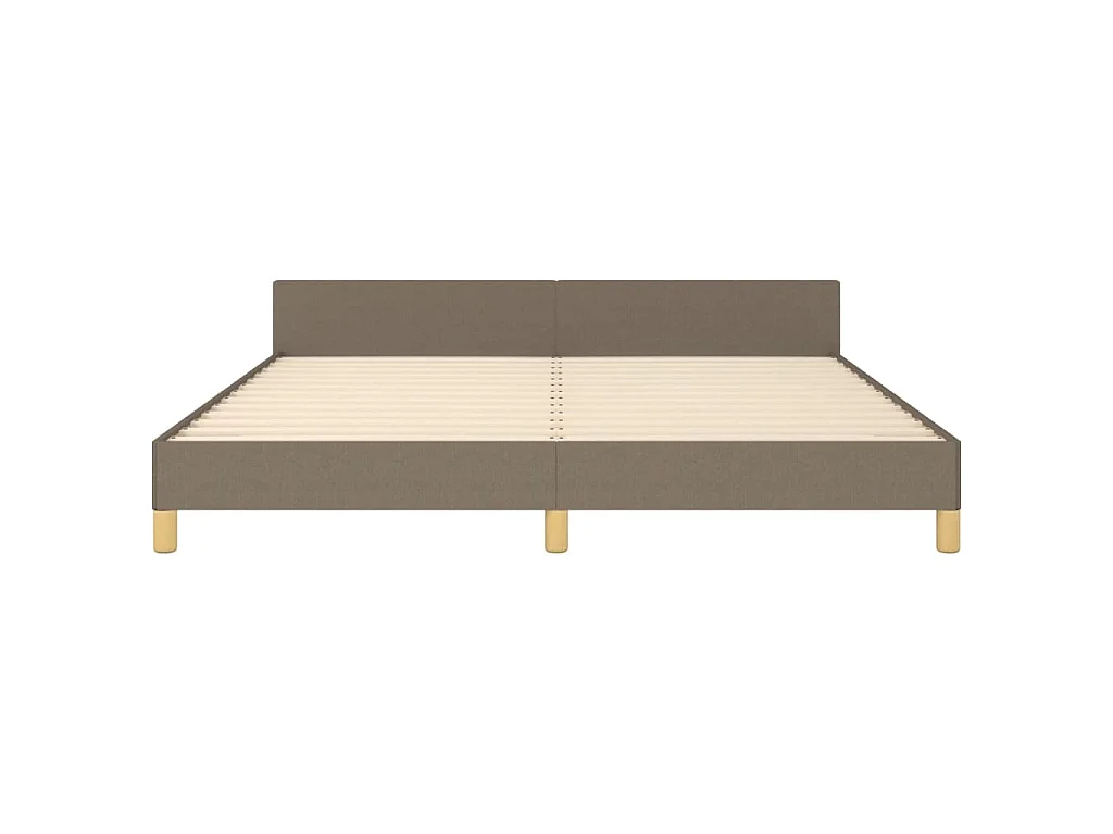 Bettgestell ohne Matratze Taupe 160x200 cm Stoff