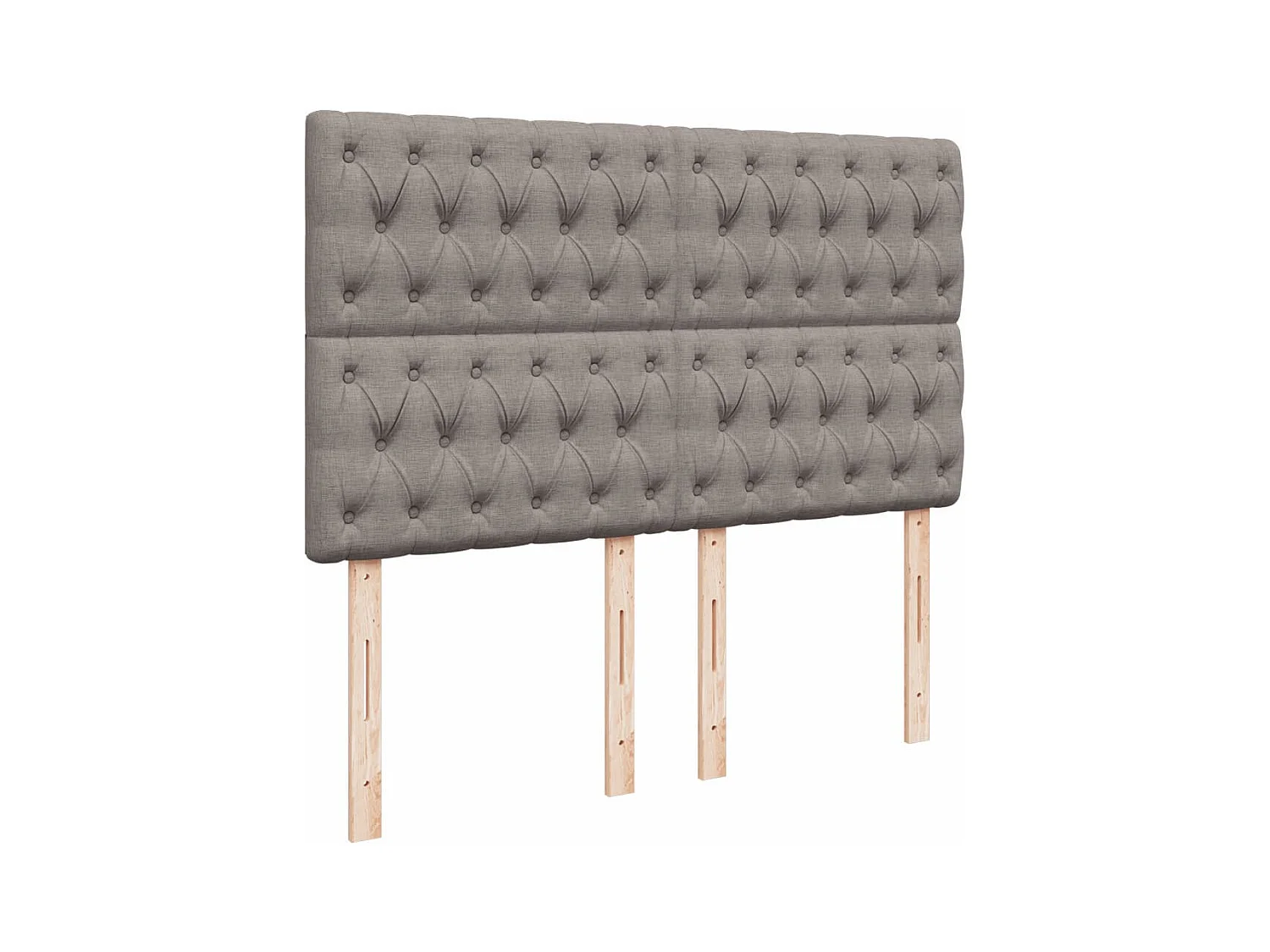 Sommier à lattes de lit avec matelas Taupe 140x190 cm Tissu