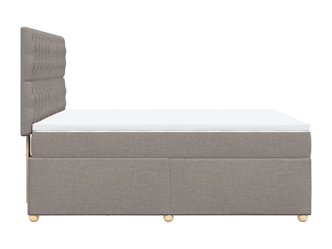 Boxspring met matras stof taupe 140x190 cm