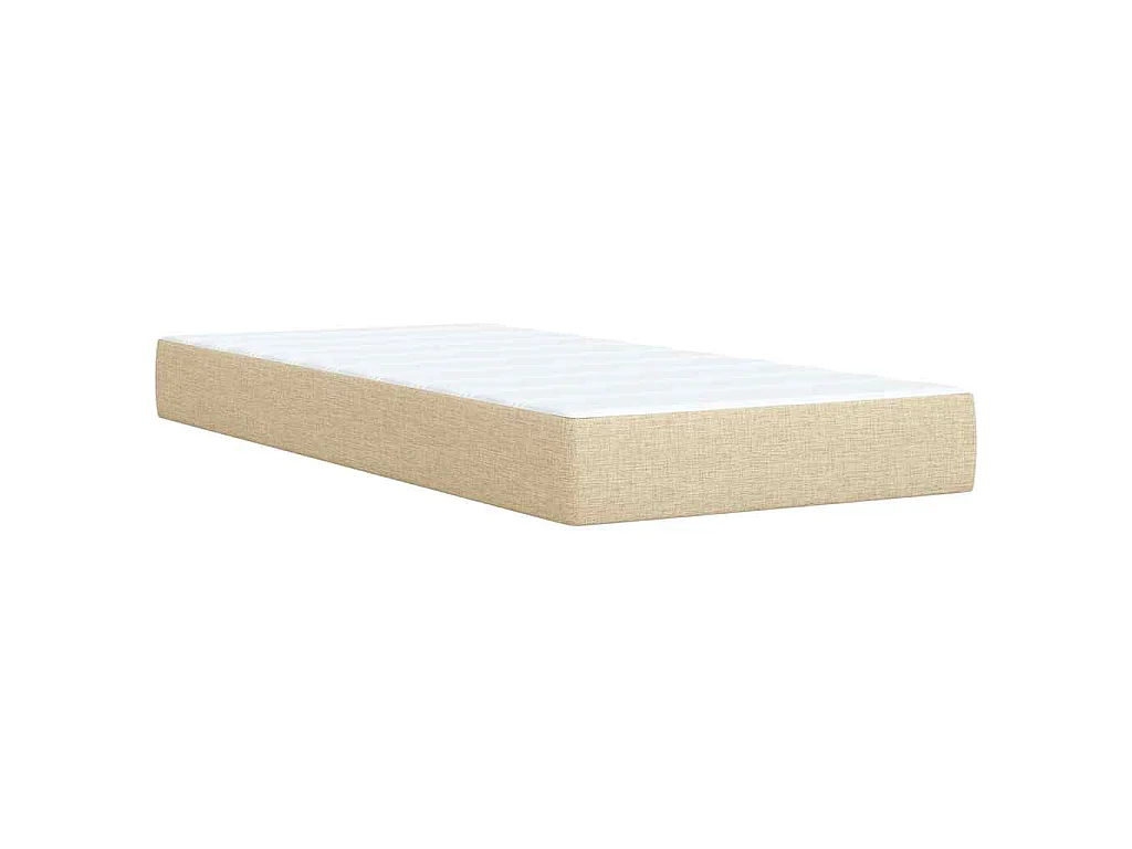 Boxspringbett mit Matratze Creme 90x190 cm Stoff
