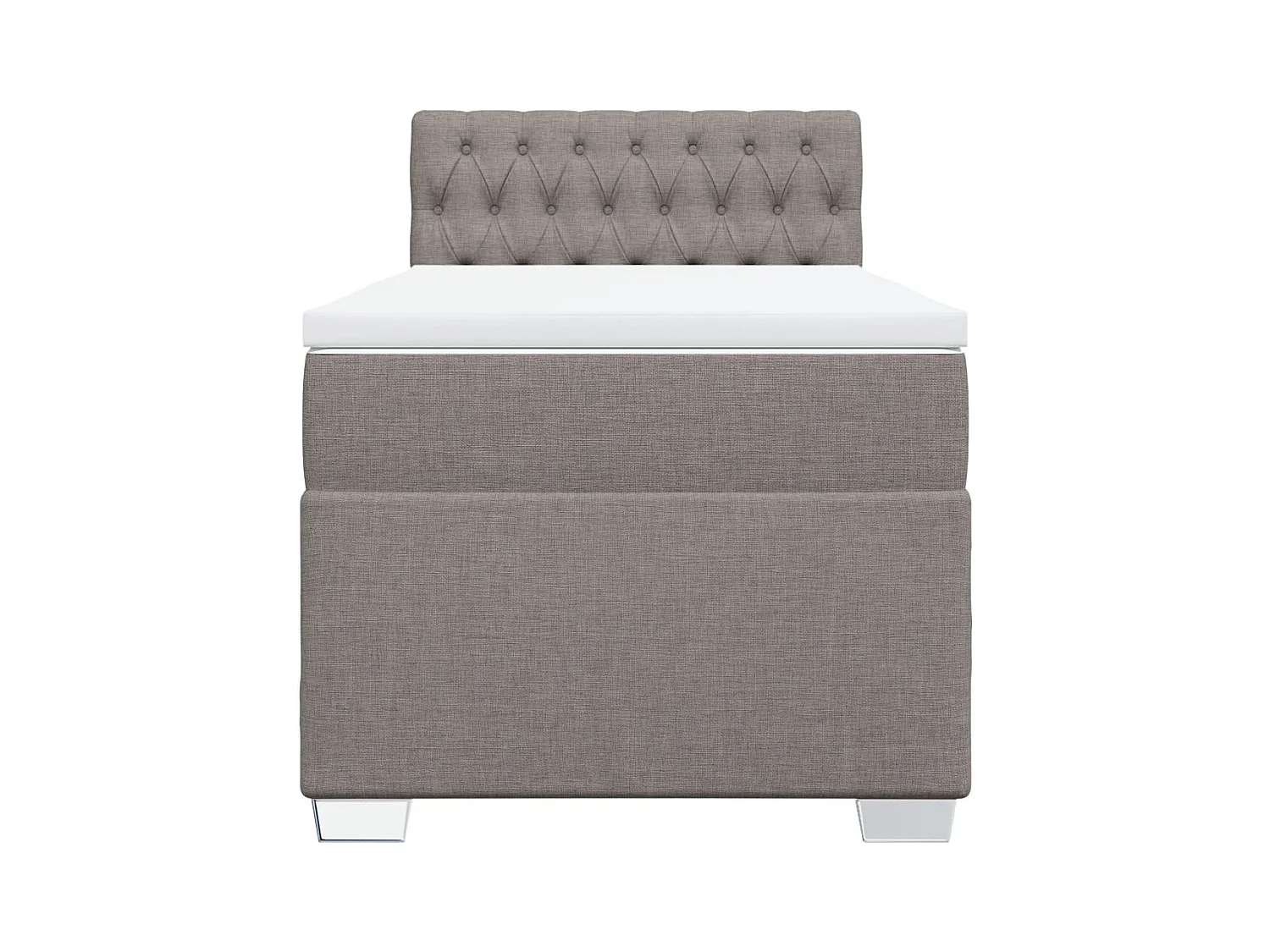 Boxspringbett mit Matratze Taupe 90x190 cm Stoff