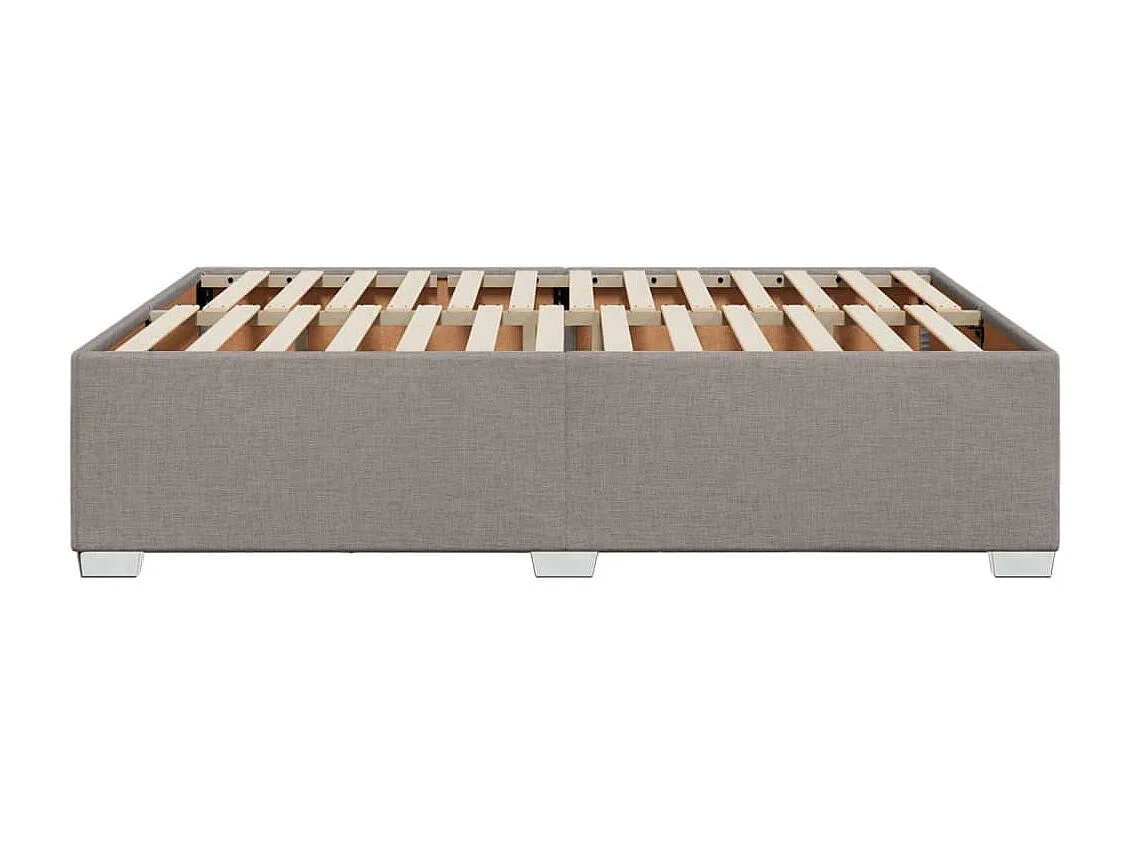 Cadre de lit sans matelas taupe 140x200 cm tissu