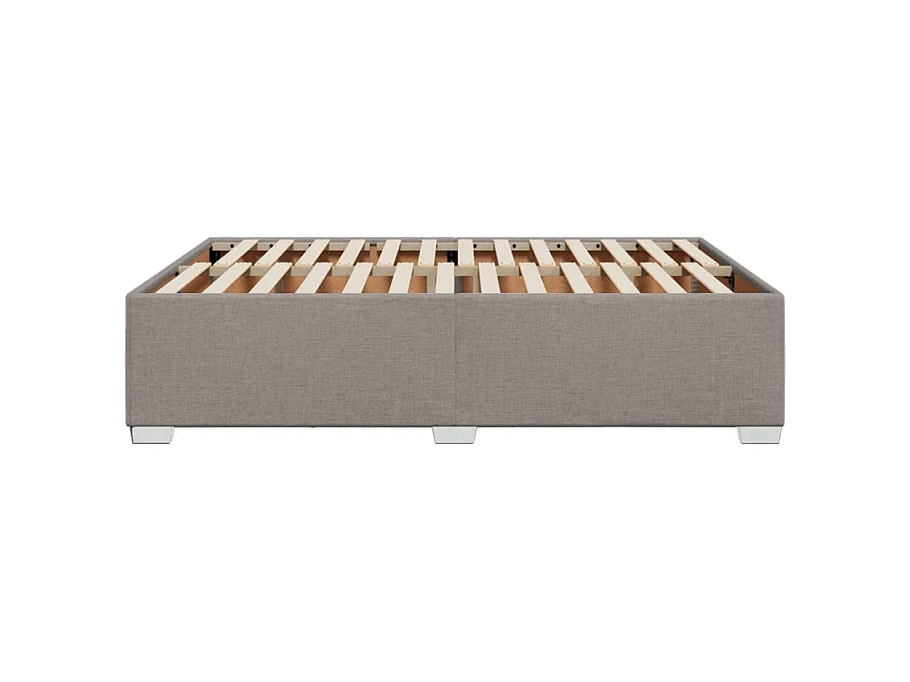 Cadre de lit sans matelas taupe 140x200 cm tissu