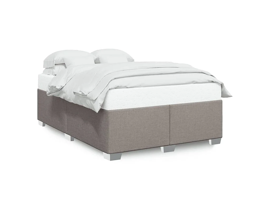 Cadre de lit sans matelas taupe 140x200 cm tissu