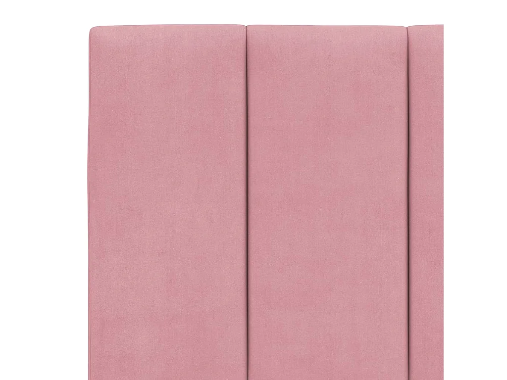 Bettgestell mit LED ohne Matratze "Hanko" Rosa 160x200 cm Samt
