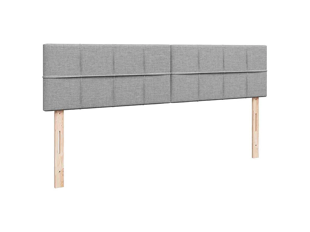 Ottoman-Bett mit Matratzen Hellgrau 160x200 cm Stoff