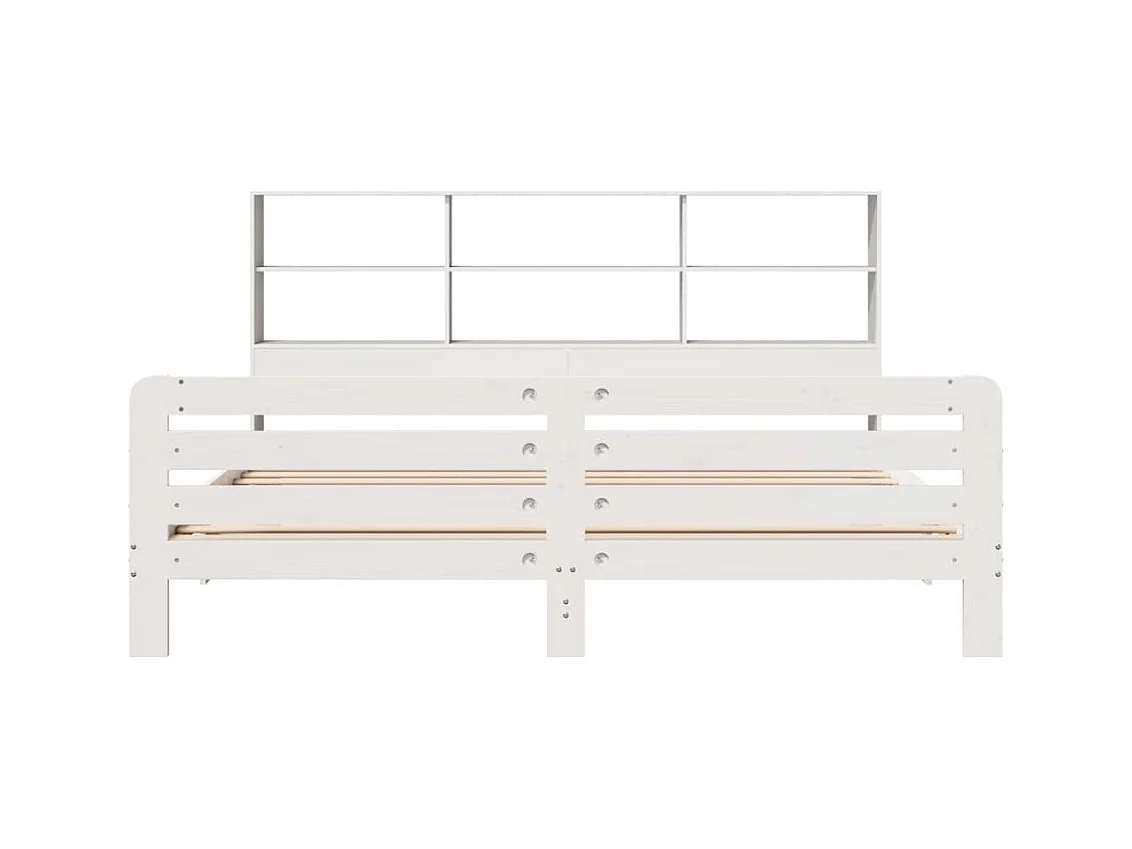 Giroletto senza Materasso Bianco 180x200 cm Legno Massello Pino