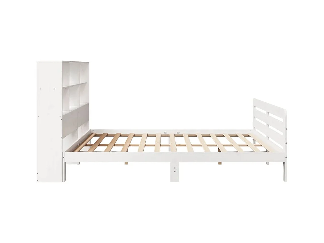 Giroletto senza Materasso Bianco 180x200 cm Legno Massello Pino