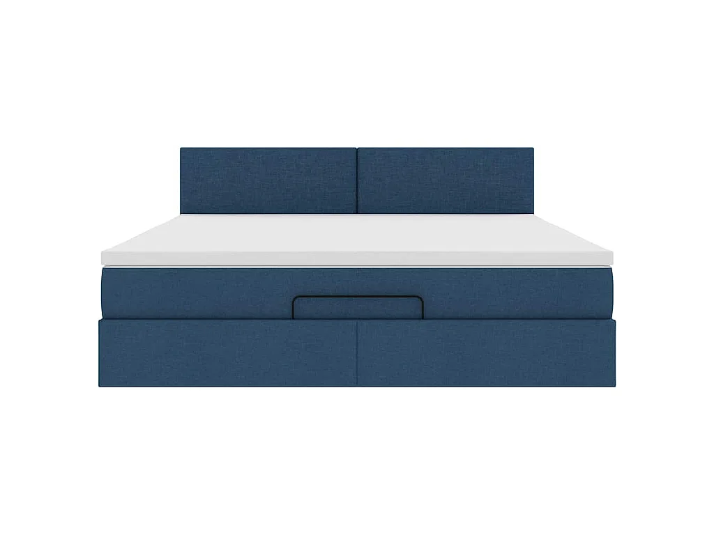Ottoman bed met matras 160x200cm stof blauw