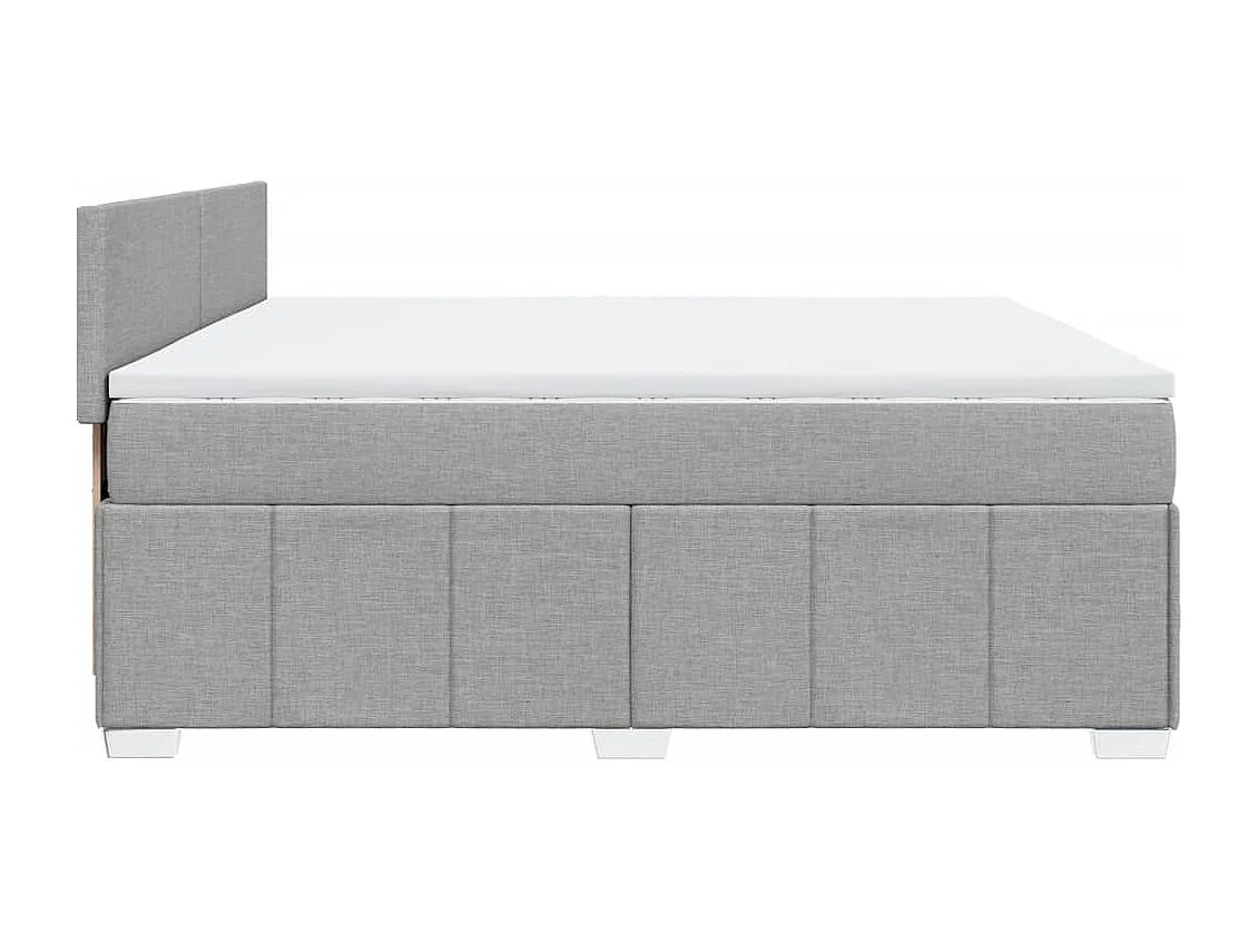 Boxspring met matras stof lichtgrijs 180x200 cm