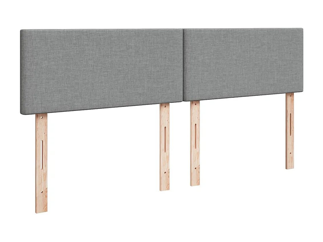 Boxspring met matras stof lichtgrijs 180x200 cm