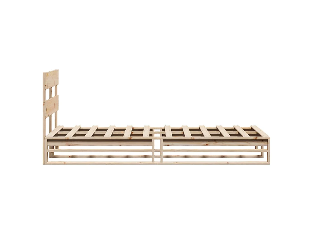 Estructura de cama sin colchón madera maciza de pino 100x200 cm