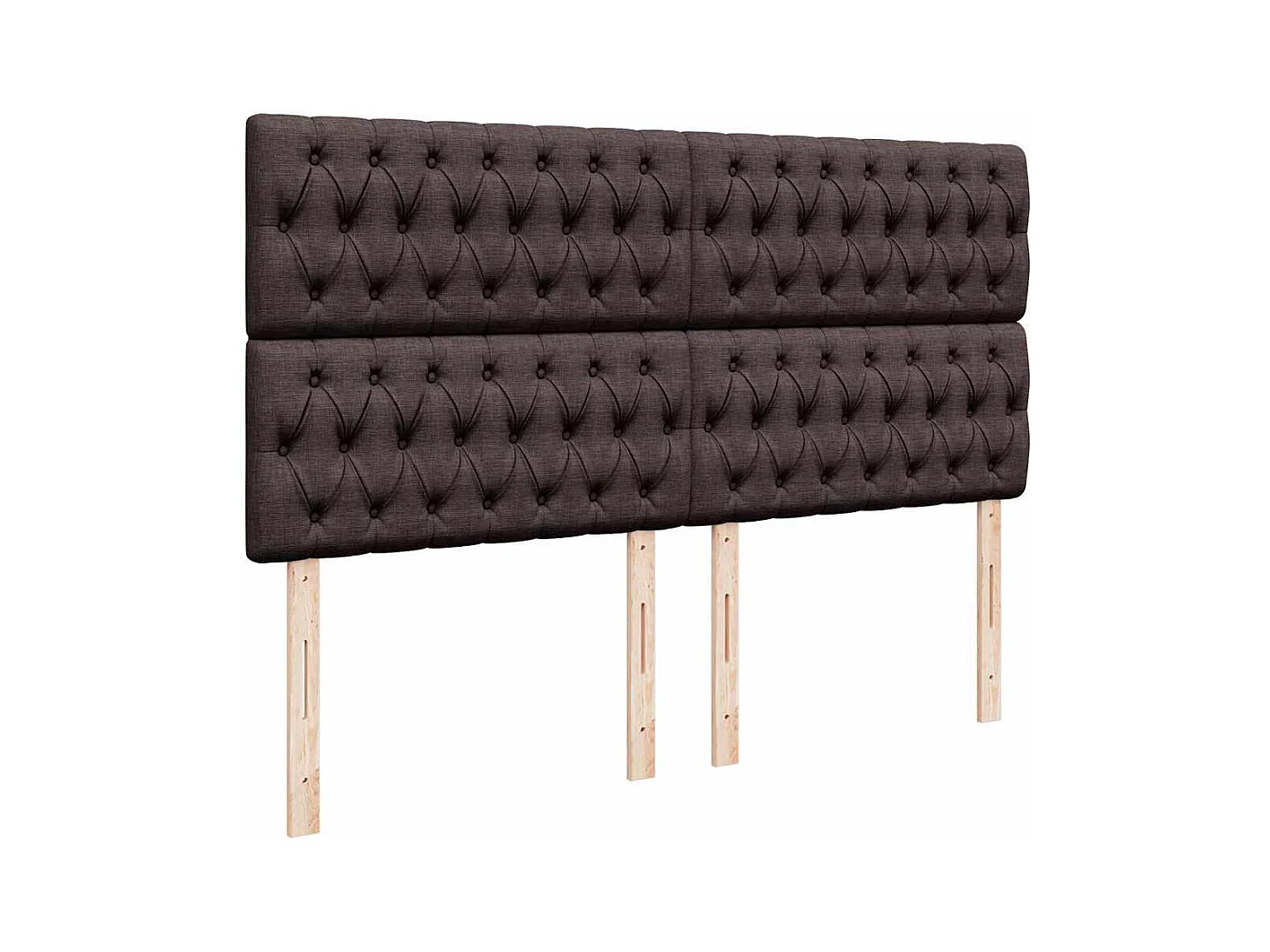 Cadre de lit ottoman avec matelas marron foncé 160x200 cm tissu