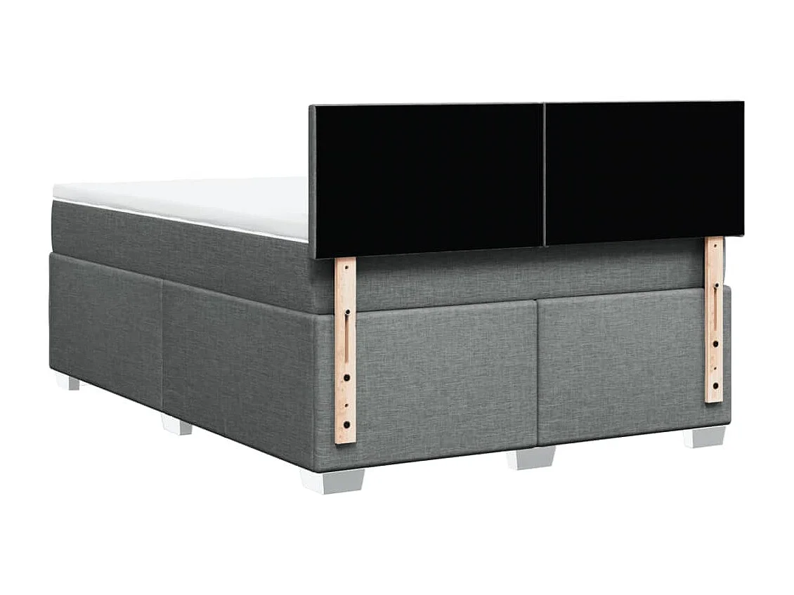 Boxspringbett mit Matratze Dunkelgrau 160x200 cm Stoff