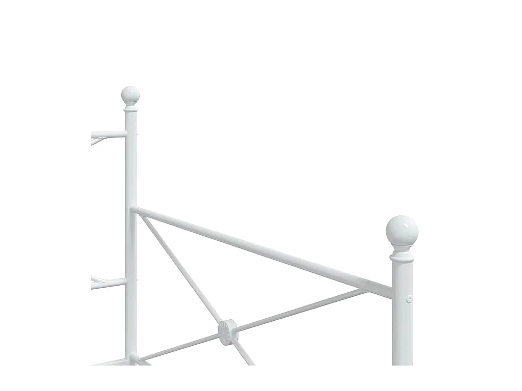 Tagesbett Ausziehbar ohne Matratze Weiß 100x200 cm Stahl