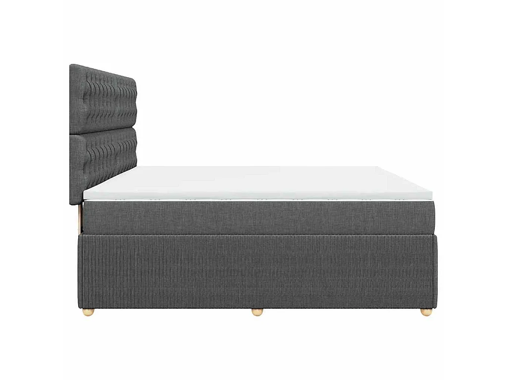 Cama com molas/colchão 180x200 cm tecido cinzento-escuro