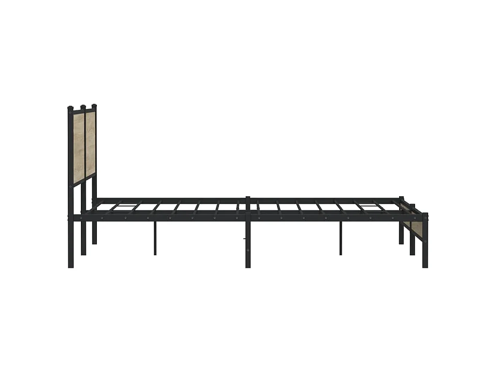Estructura de cama sin colchón metal roble Sonoma 180x200 cm