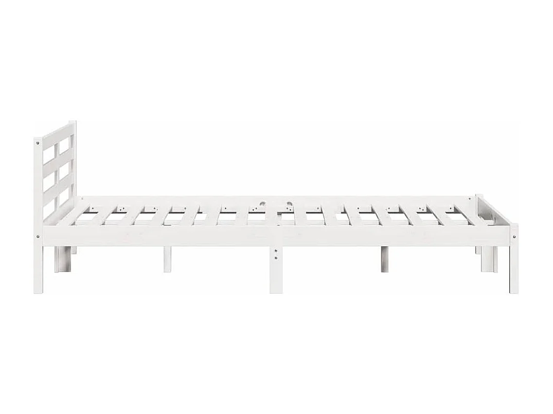 Estrutura da Cama com cabeceira Branco 208.6 x 157.6 x 69.4 cm