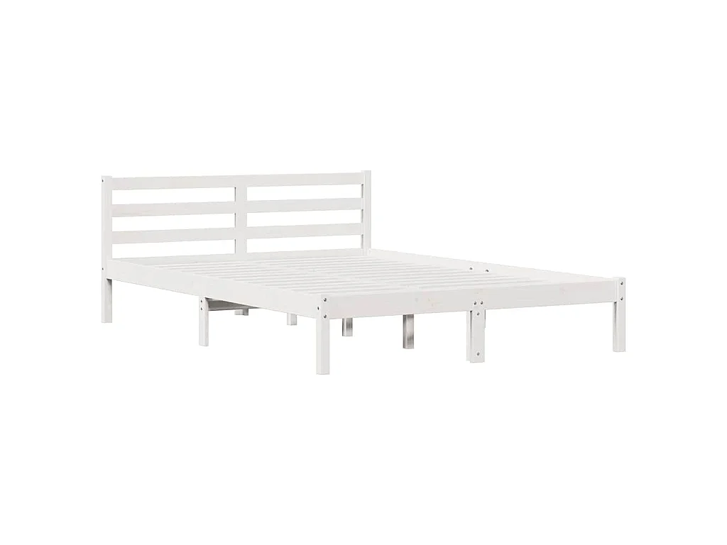 Bedframe Wit 225,5 x 165,5 x 69,5 cm Massief Vurenhout