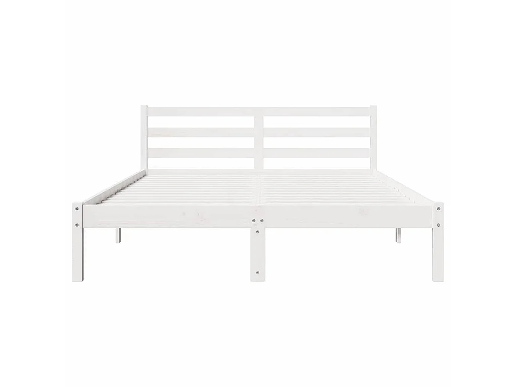 Bedframe Wit 225,5 x 165,5 x 69,5 cm Massief Vurenhout