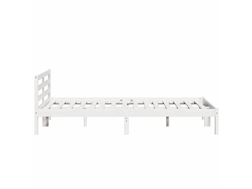 Bedframe Wit 225,5 x 165,5 x 69,5 cm Massief Vurenhout