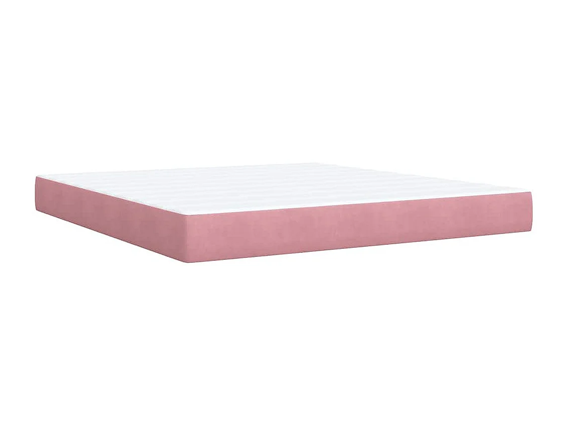 Boxspringbett mit Matratze Rosa 180x200 cm Samt