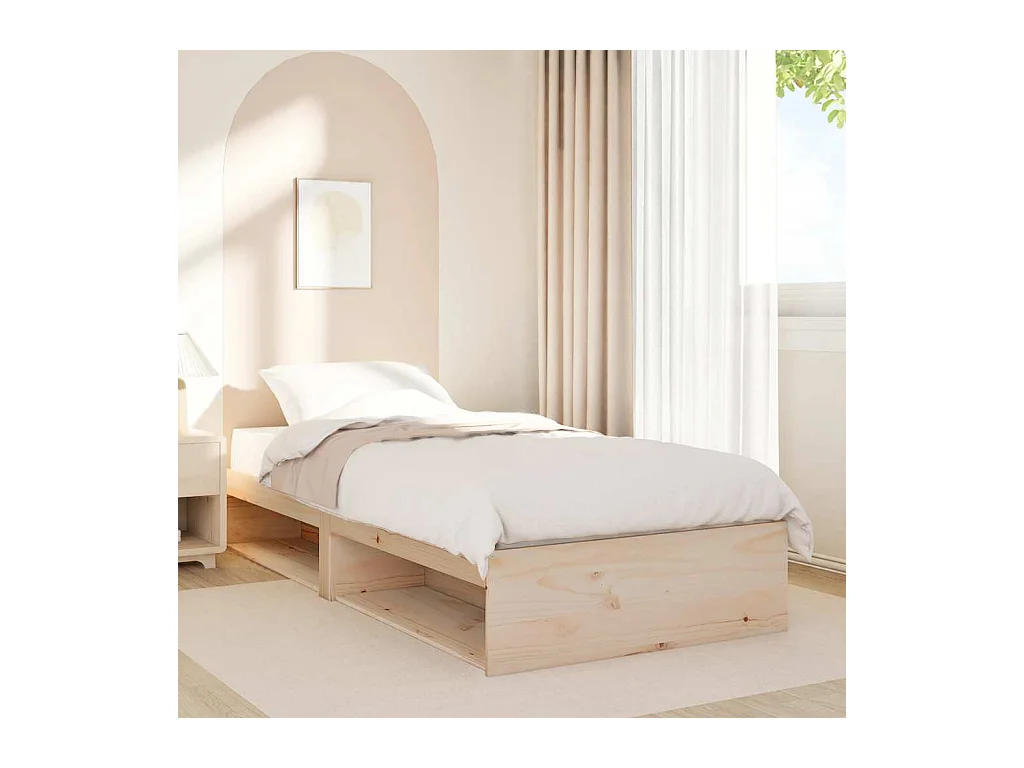 Dormeuse senza Materasso 90x200 cm in Legno Massello di Pino