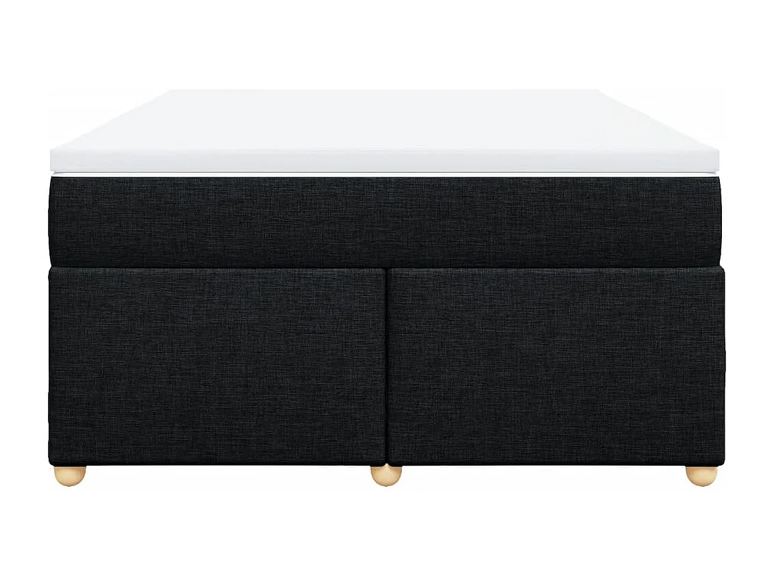 Boxspringbett mit Matratze Schwarz 160x200 cm Stoff