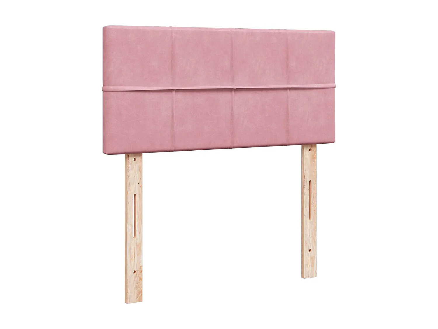 Struttura Letto Pouf con Materasso Rosa 100x200 cm Velluto