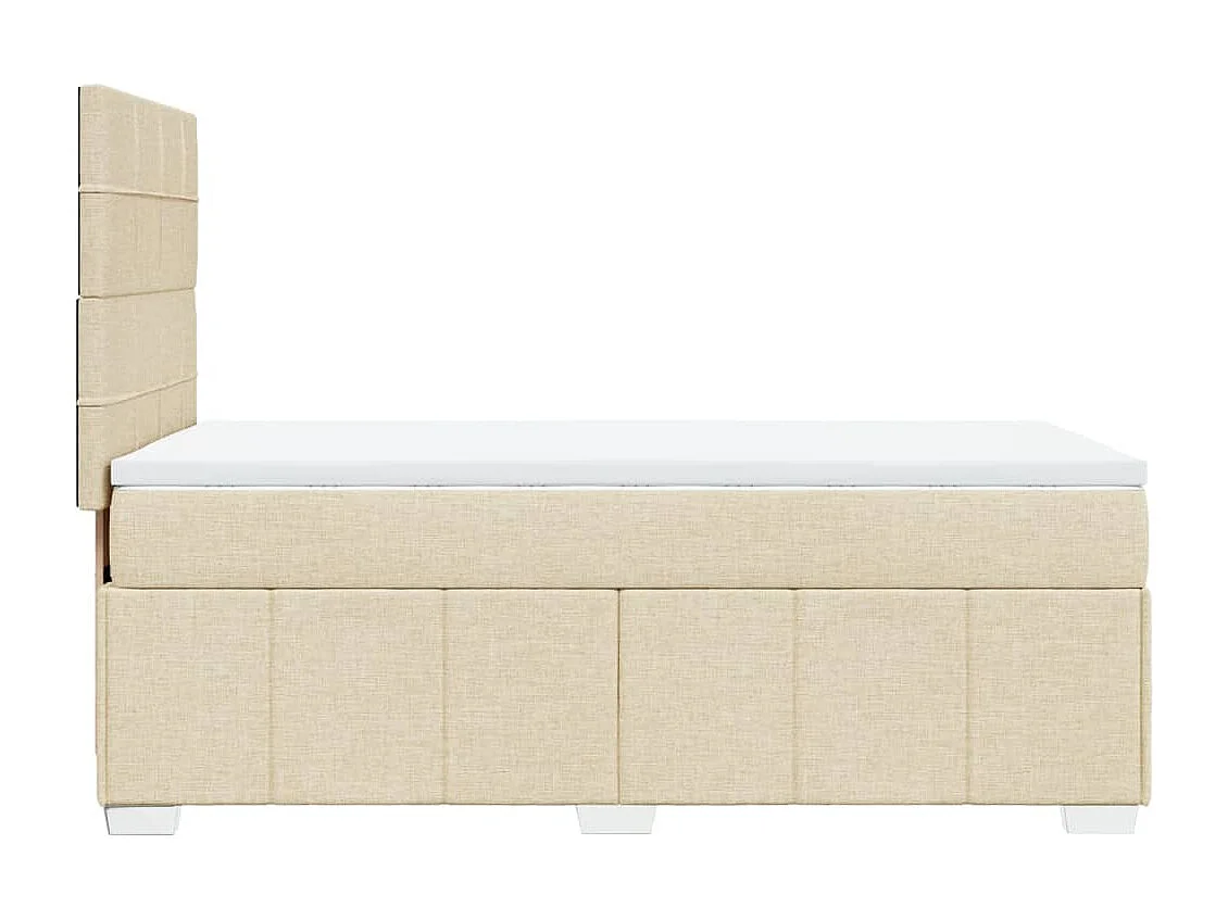Cama com molas/colchão 90x200 cm tecido cor crème