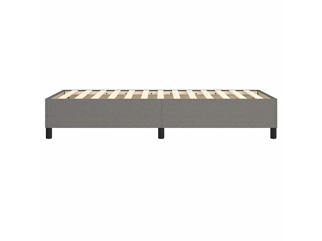 Estrutura de cama com molas 100x200 cm tecido cinzento-escuro