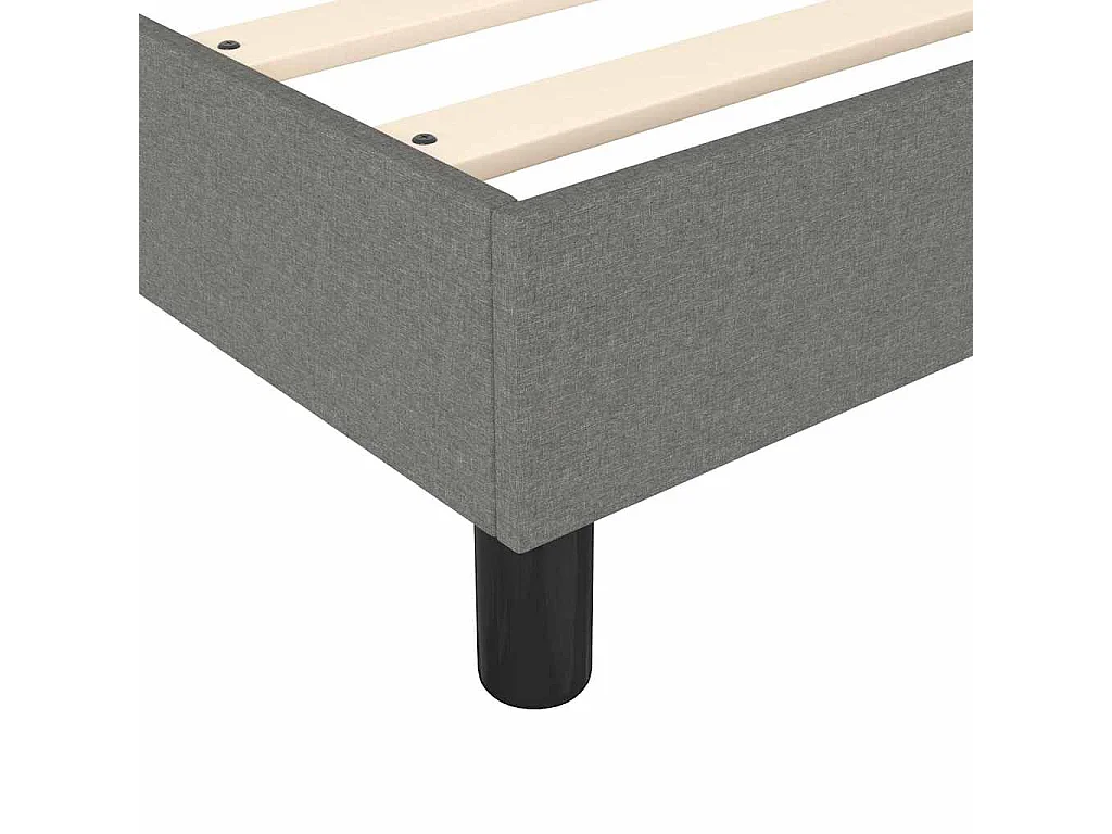 Estrutura de cama com molas 100x200 cm tecido cinzento-escuro