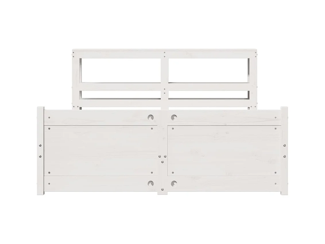 Estrutura de cama c/ cabeceira sem colchão 160x200 cm branco