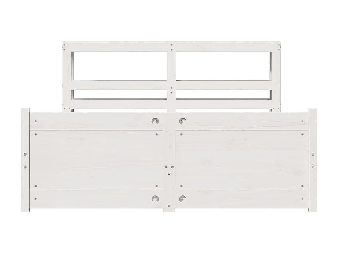 Bedframe met hoofdeinde zonder matras 160x200 cm wit