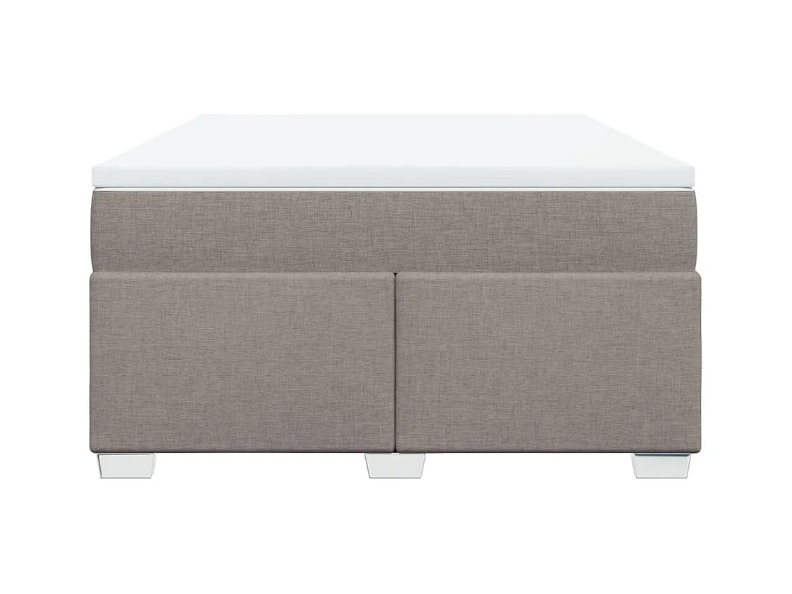 Boxspring met matras stof taupe 140x200 cm
