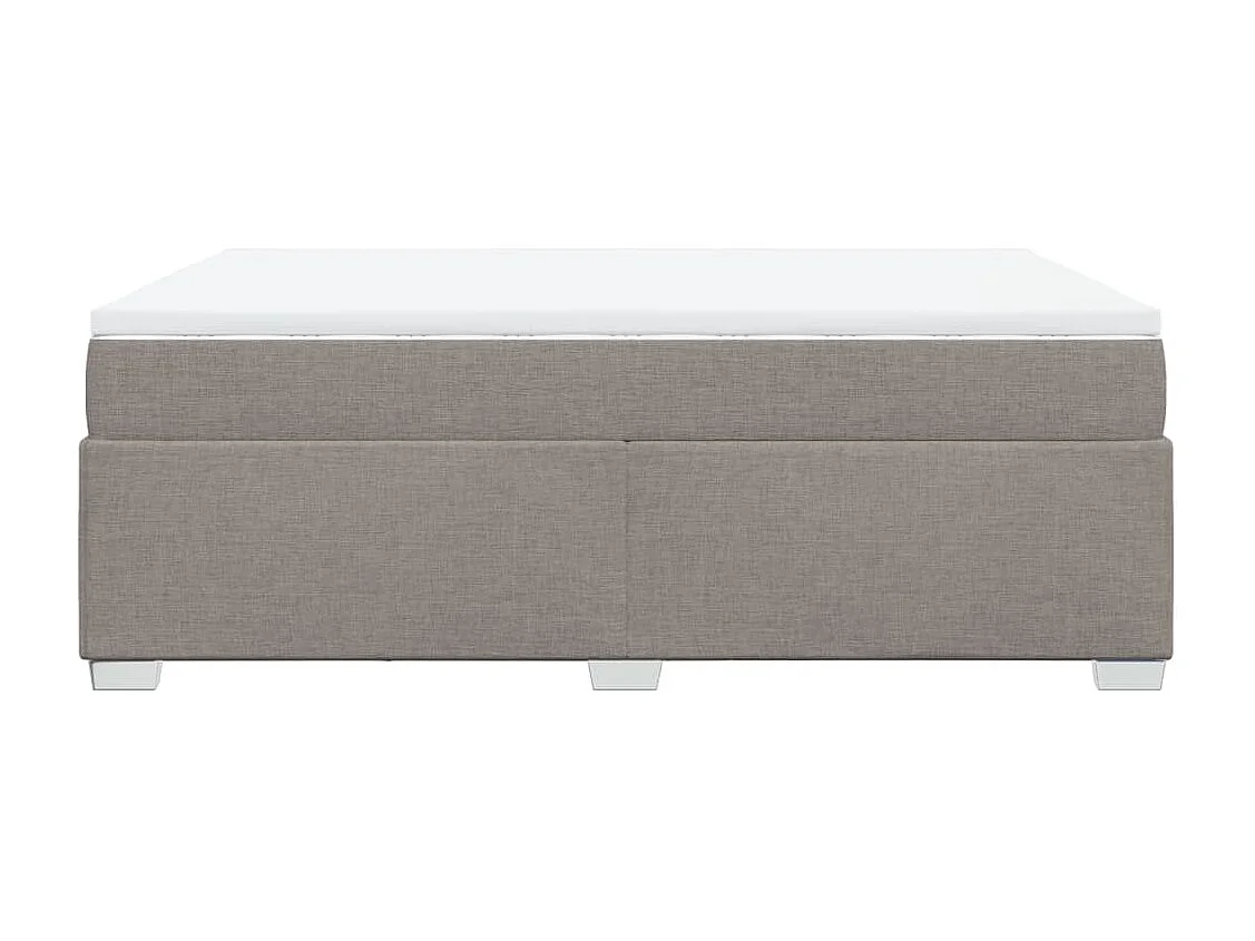 Boxspring met matras stof taupe 140x200 cm