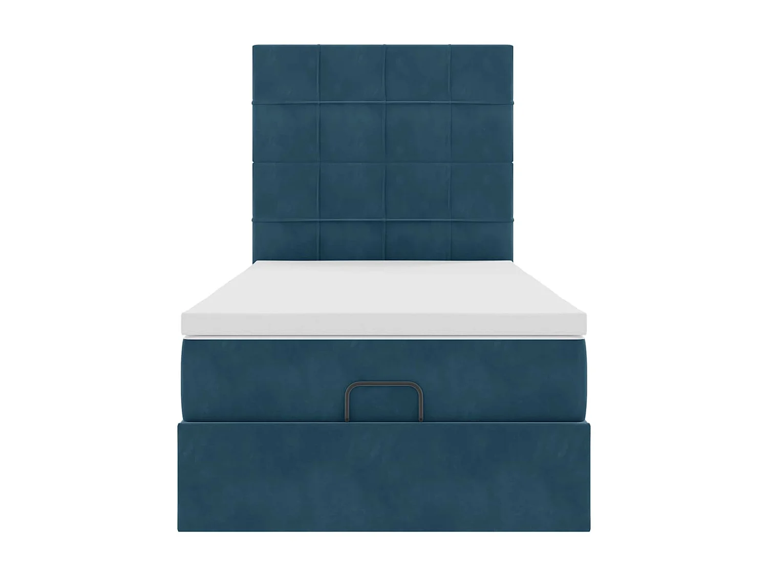 Ottoman bed met matrassen en LED's 90x190cm fluweel donkerblauw