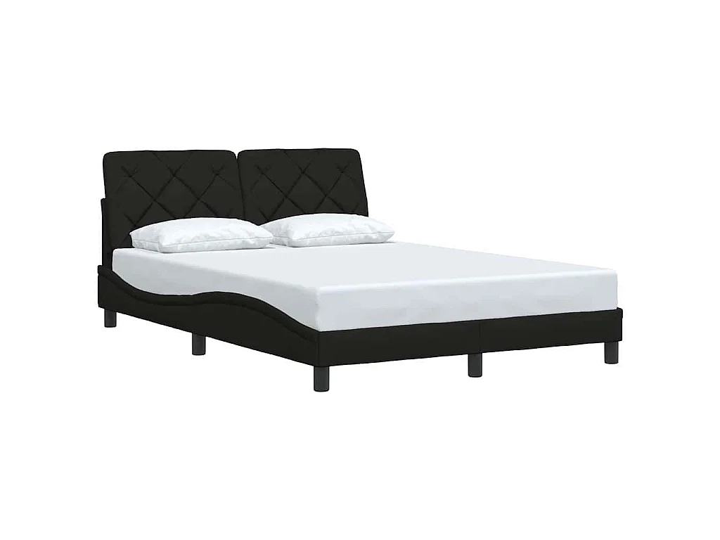 Bedframe zonder matras stof zwart 140x190 cm