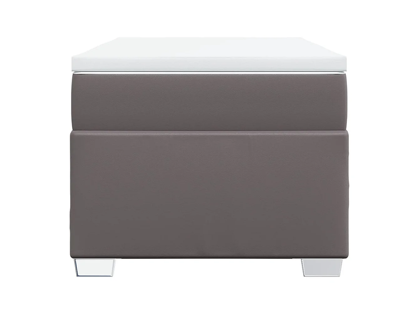 Sommier à lattes de lit avec matelas Gris 90x200 cm Similicuir